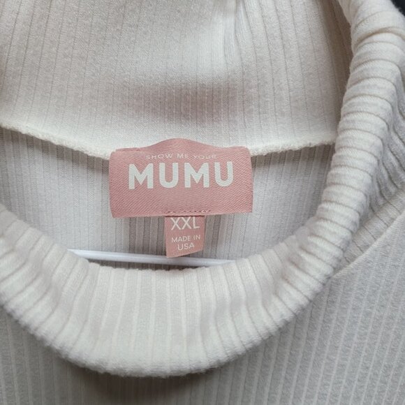 Show Me Your Mumu Lettuce Edge Turtleneck Women's Layer Up Top XXL - Picture 3 of 7